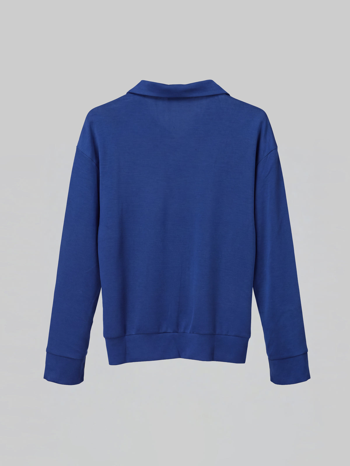 Cerulean Blue Oversized Knit Polo