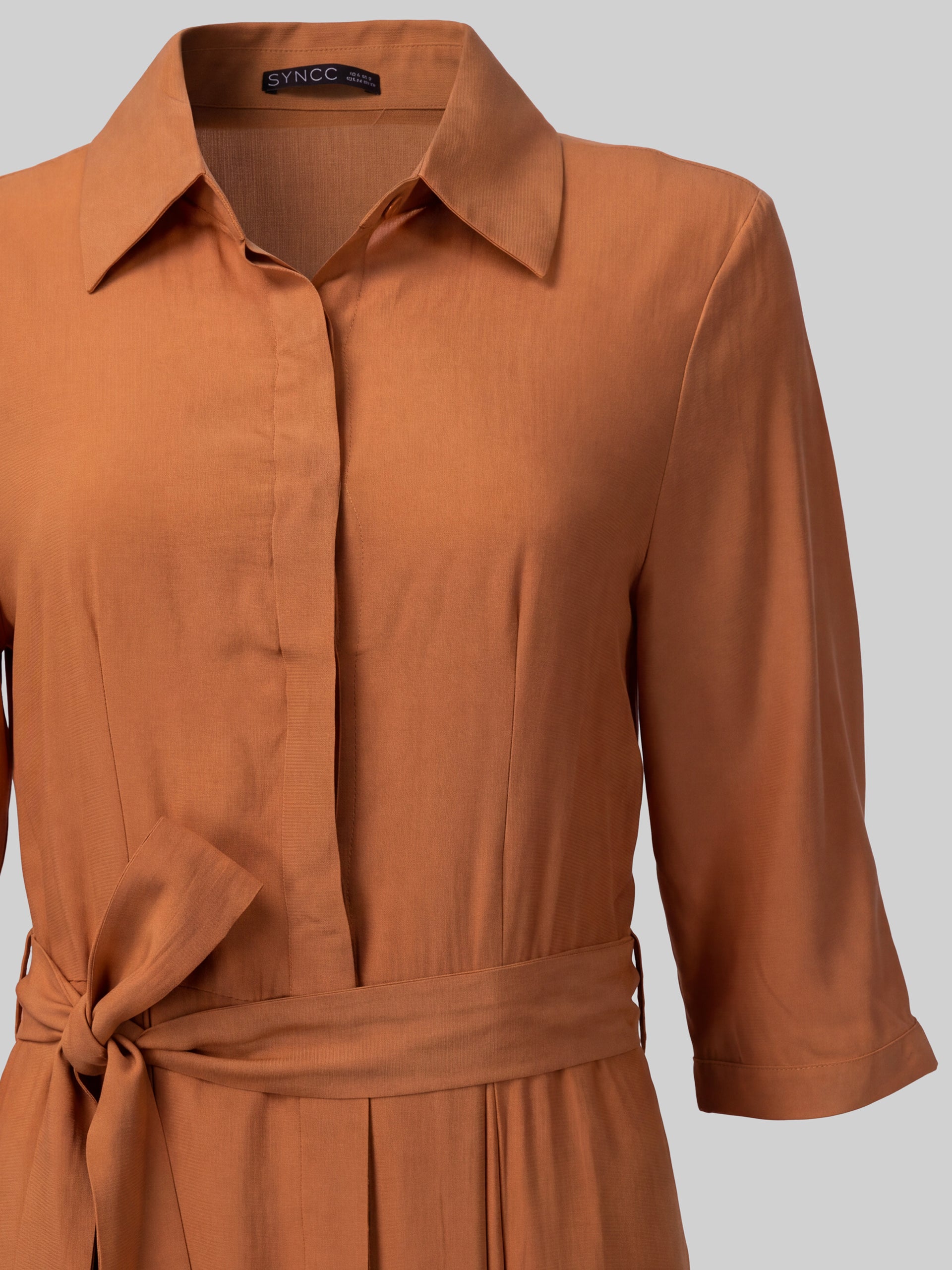 Cedarwood Belted Shirt Dress