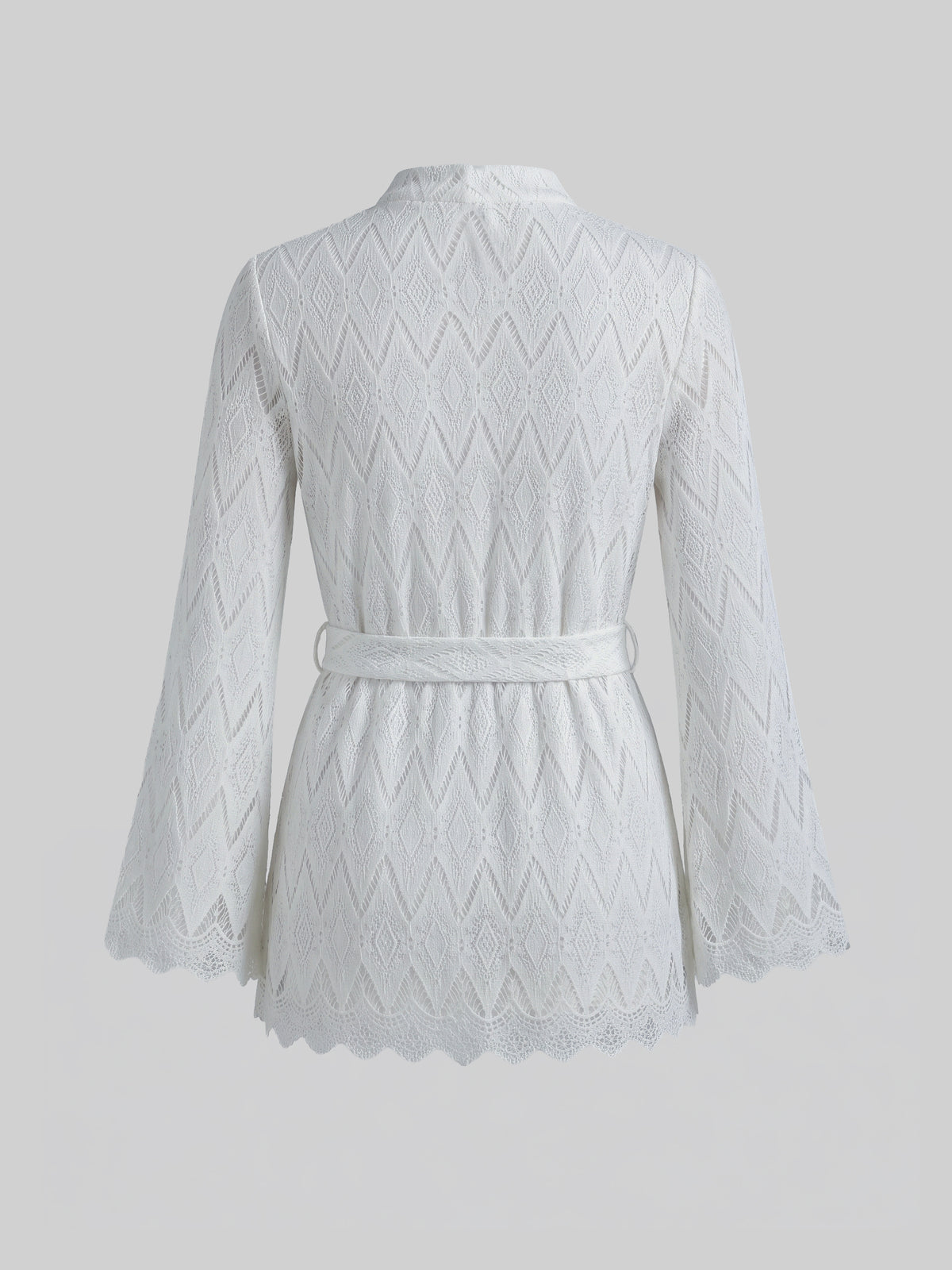 Macramé Lace Open-Front Jacket