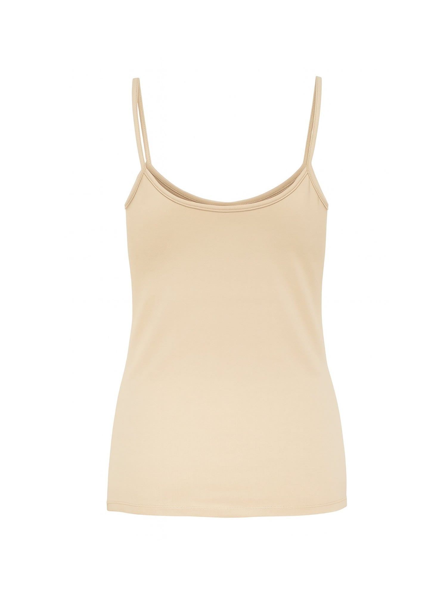 BEIGE LYCRA JERSEY TANK TOP