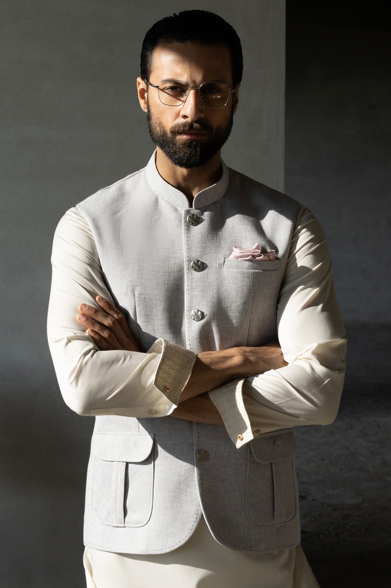 OLD MILL VEST - LIGHT GREY EXCLUSIVE WAISTCOAT