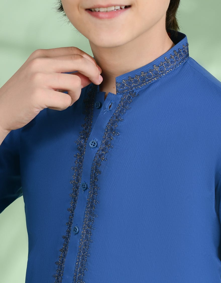 INK BLUE COTTON KURTA | JCK-A-38912