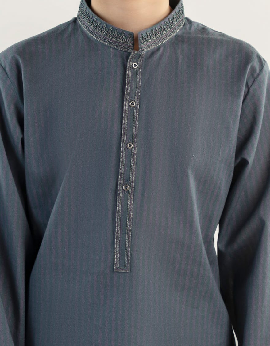 DARK GREY COTTON KURTA | JCK-A-39231