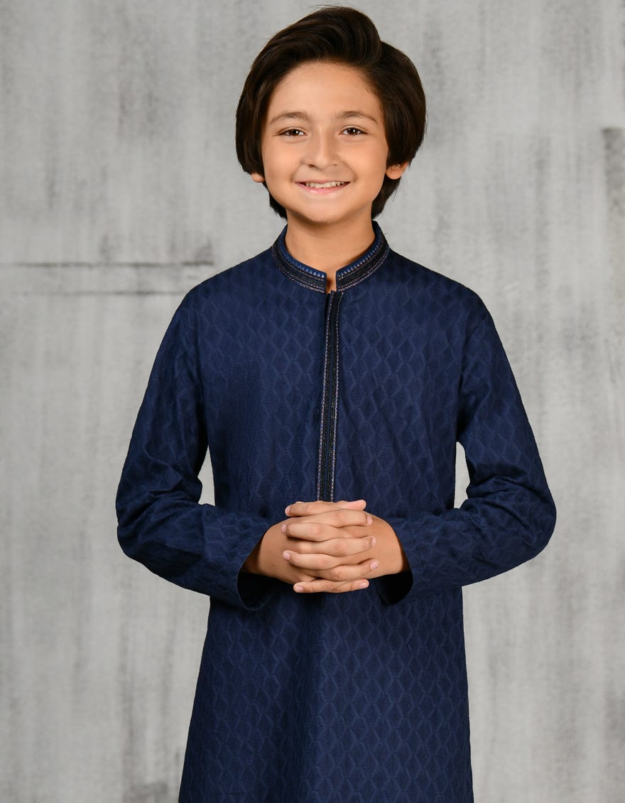 Blue Cotton Kurta