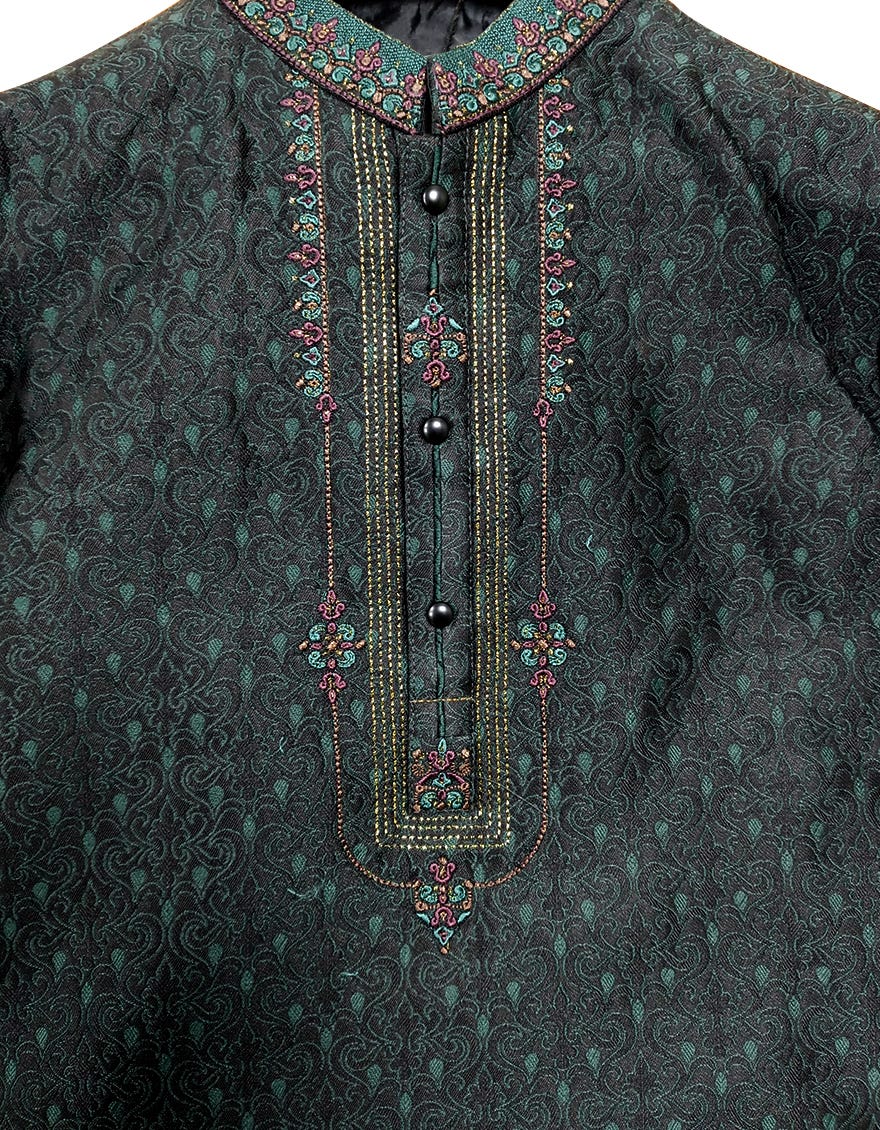 BLACK-GREEN BLENDED SPECIAL KURTA