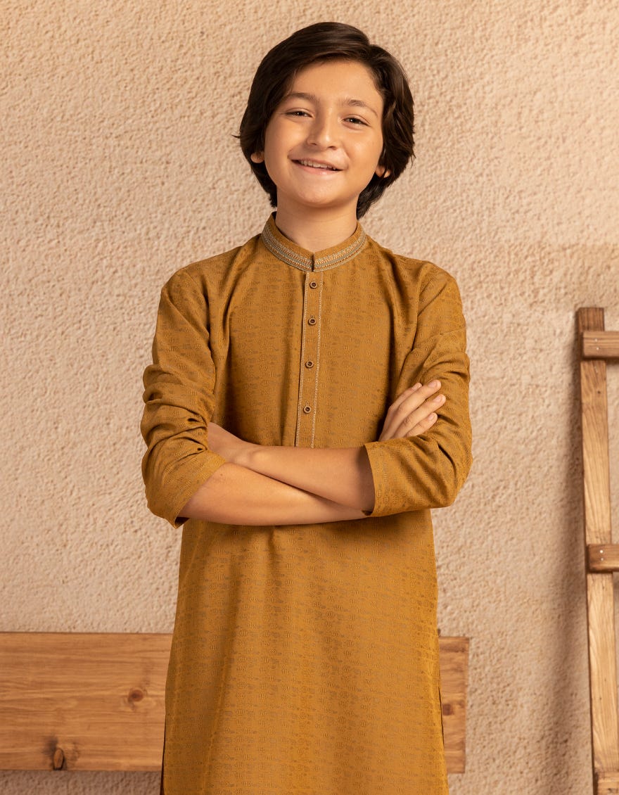 MUSTARD SEMI-FORMAL KURTA