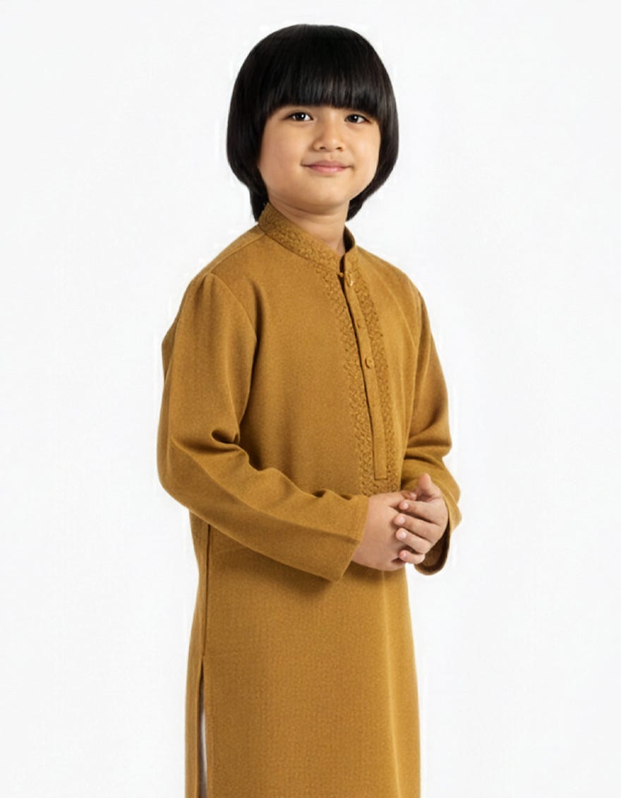 GOLDEN SEMI-FORMAL KURTA