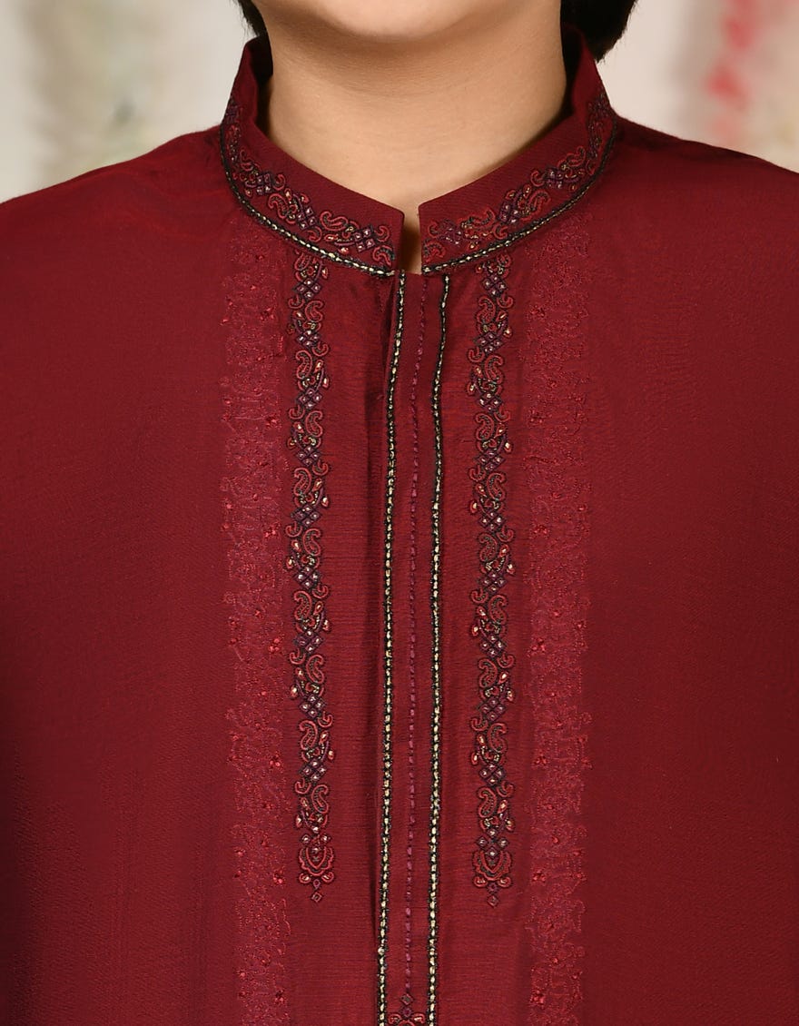MAROON BLENDED SPECIAL KURTA | JCK-SP-48169