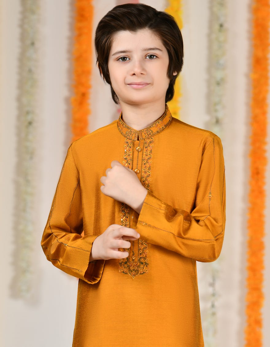 ORANGE BLENDED SPECIAL KURTA | JCK-SP-48170
