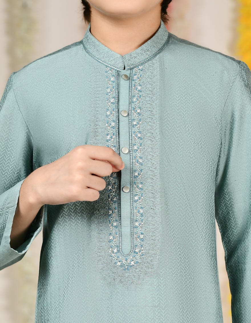 LIGHT GREEN BLENDED SPECIAL KURTA | JCK-SP-A-48133