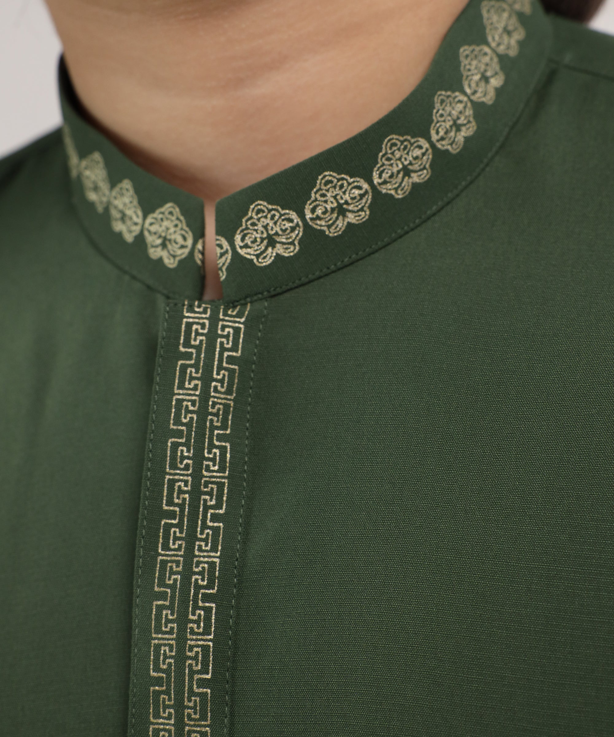 GREEN SEMI-FORMAL KURTA TROUSERS