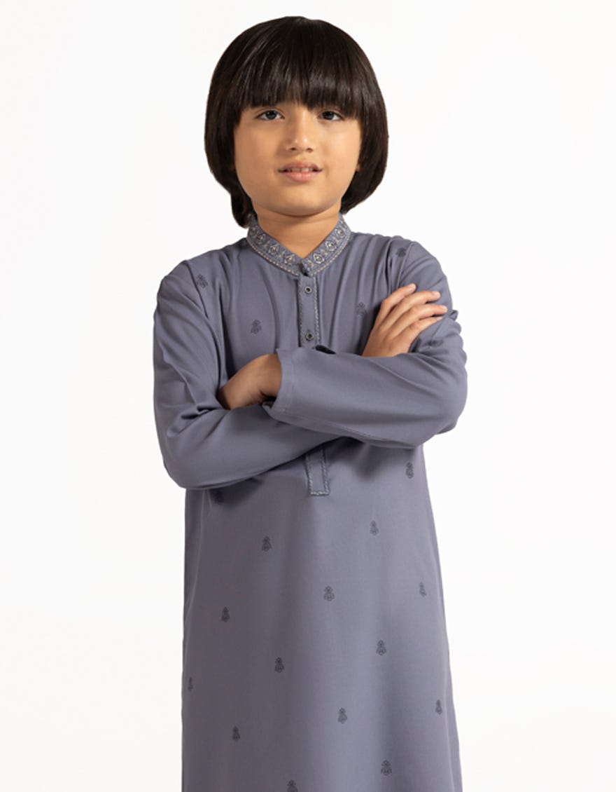 PURPLE SEMI-FORMAL KURTA TROUSERS