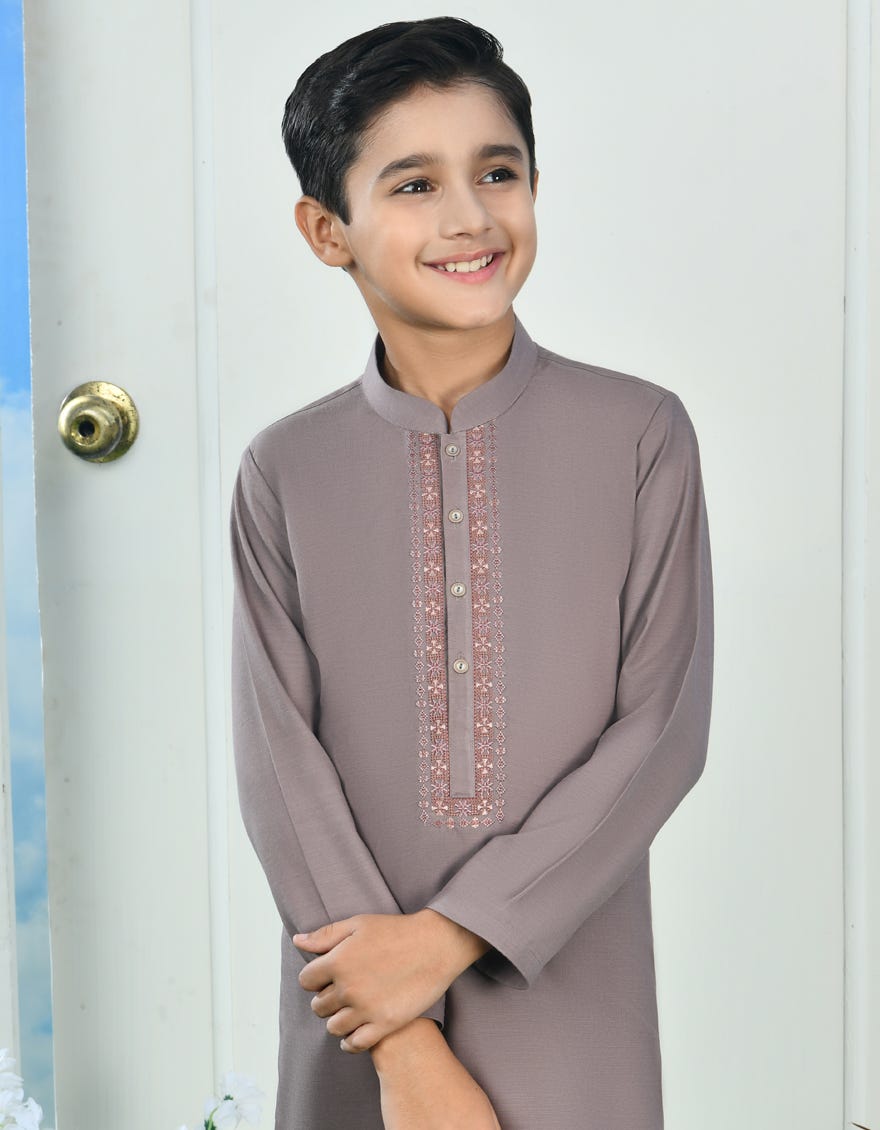 MAUVE BLENDED KURTA PAJAMA | JCKP-A-34681