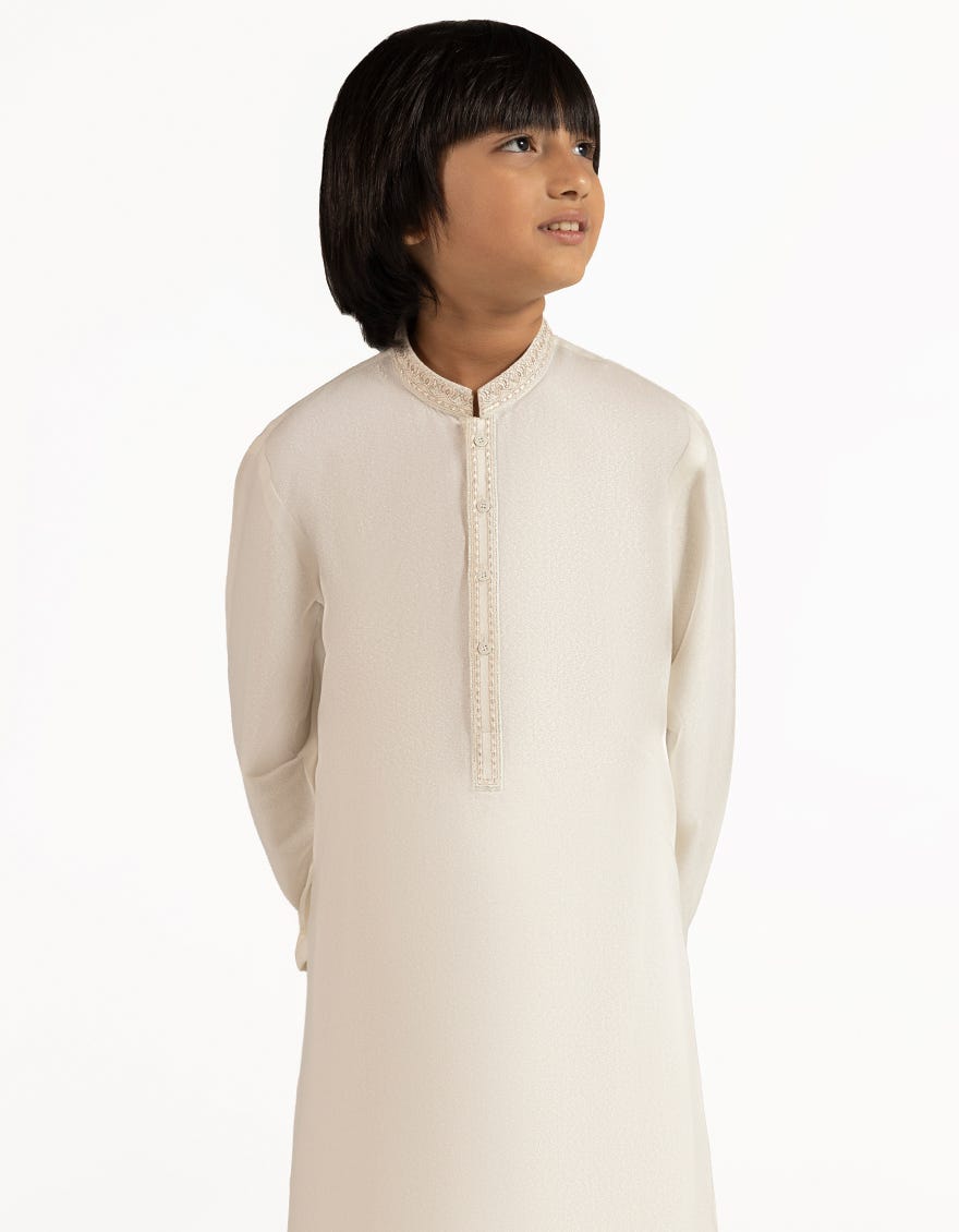 CREAM FORMAL KAMEEZ SHALWAR