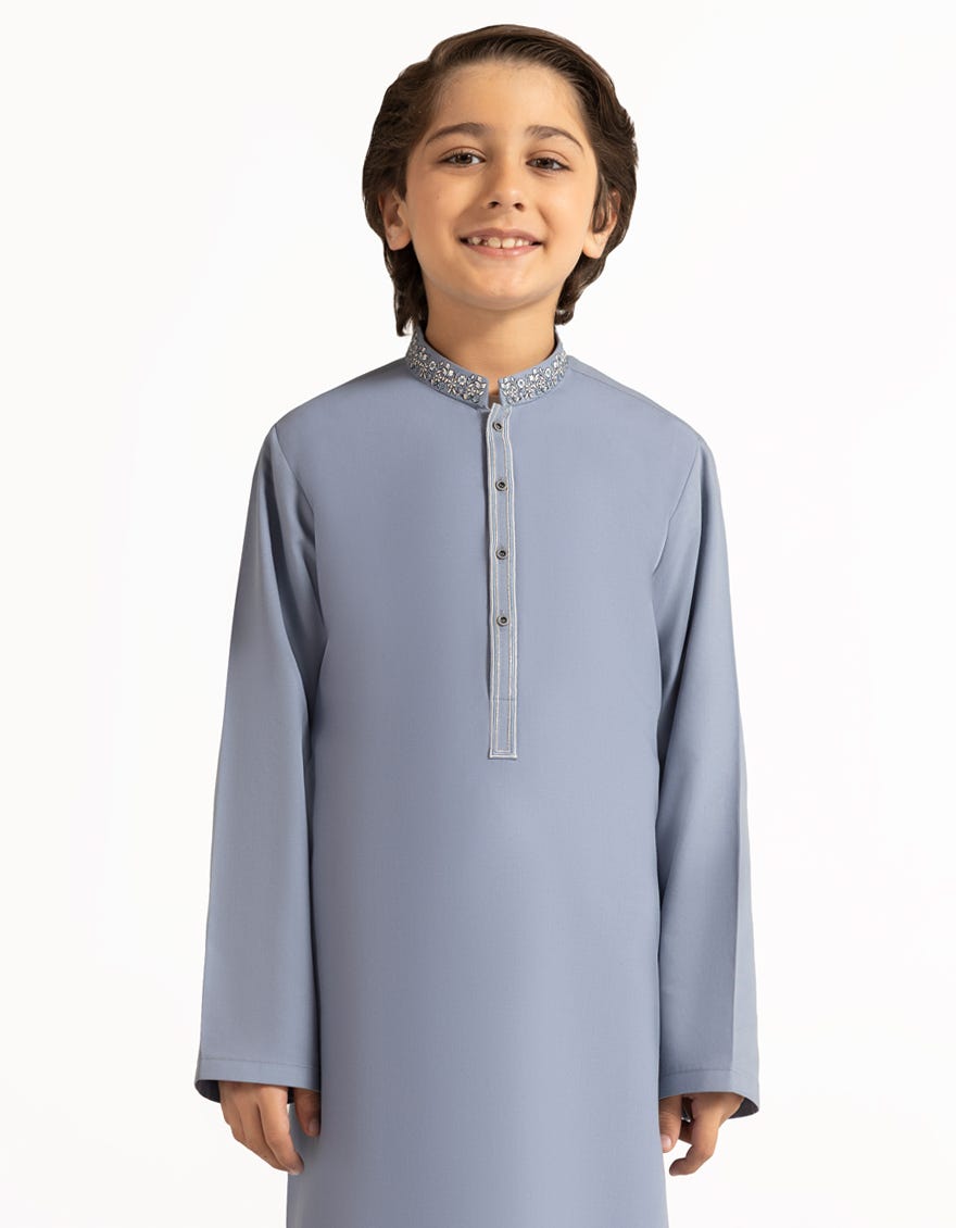 INDIGO SEMI-FORMAL KAMEEZ SHALWAR