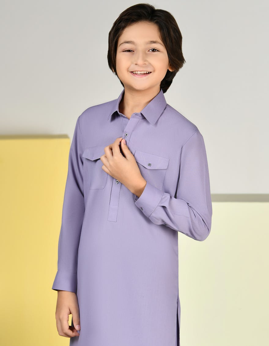 LIGHT PURPLE BLENDED KAMEEZ SHALWAR | JCKS-S-46362