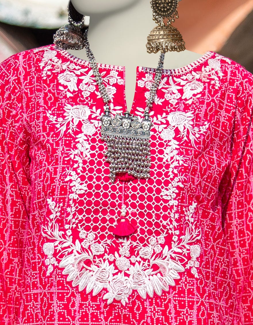 PINK LAWN EMBROIDERED 2PC STITCHED | JLAWN-S-JDS-25-1004