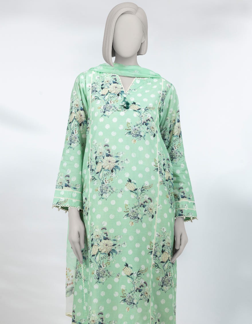 MULTICOLOR CHIFFON PRINTED UNSTITCHED 2PC
