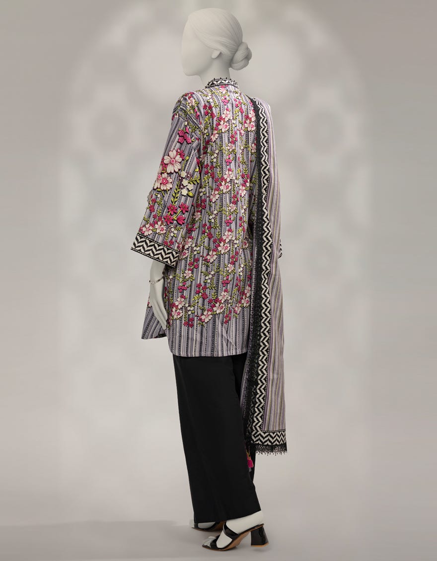 MULTICOLOR CAMBRIC PRINTED UNSTITCHED 2PC