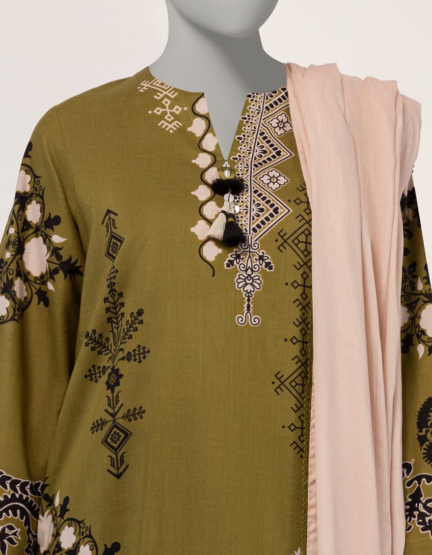 GREEN LAWN EMBROIDERED 2PC STITCHED