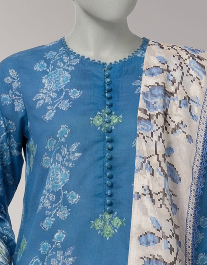 MULTICOLOR LAWN PRINTED UNSTITCHED 2PC