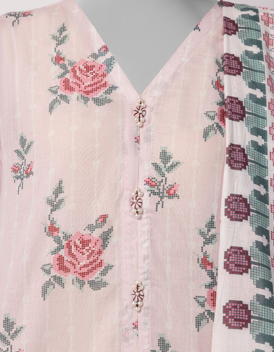 MULTICOLOR LAWN PRINTED UNSTITCHED 2PC