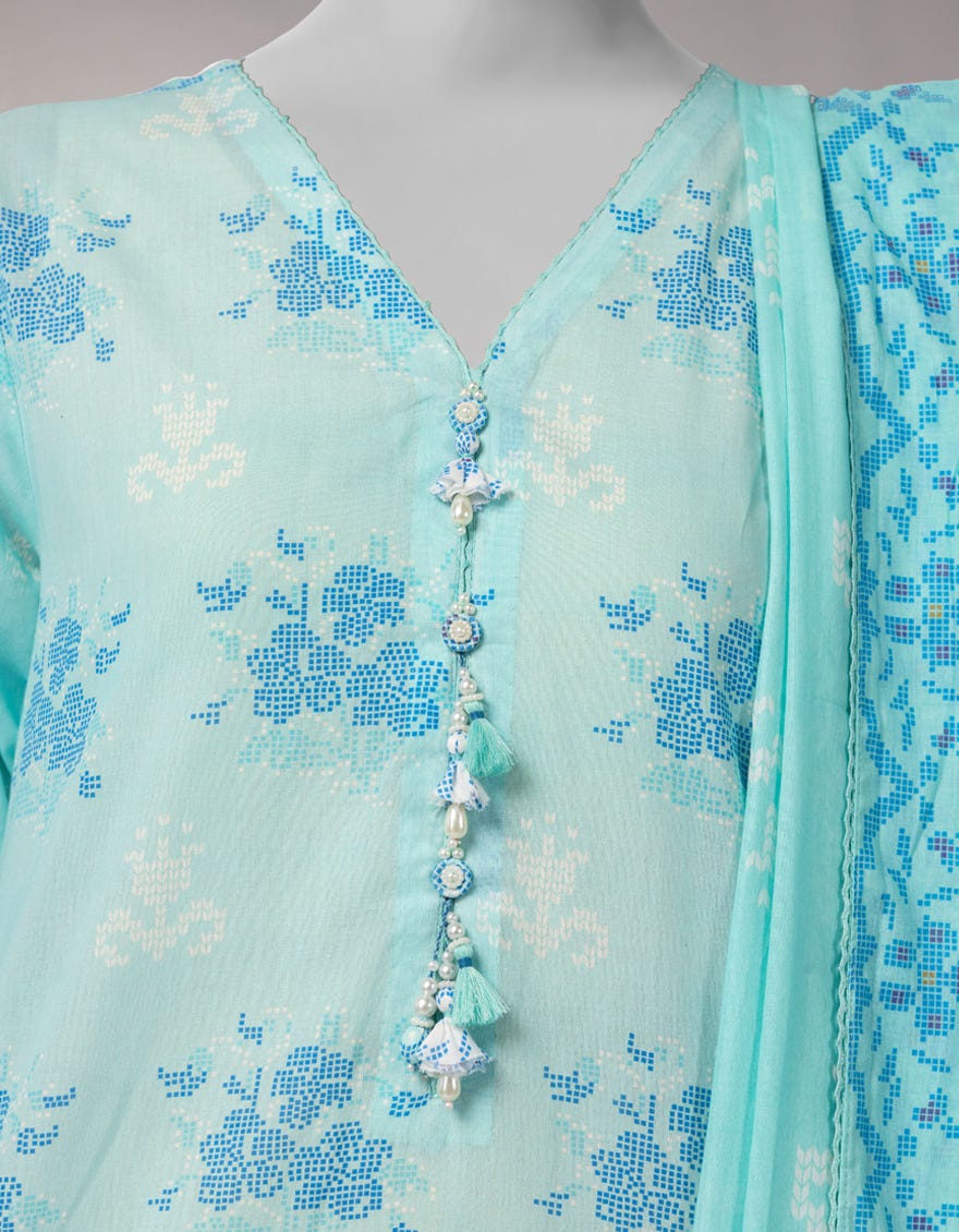 MULTICOLOR LAWN PRINTED UNSTITCHED 2PC