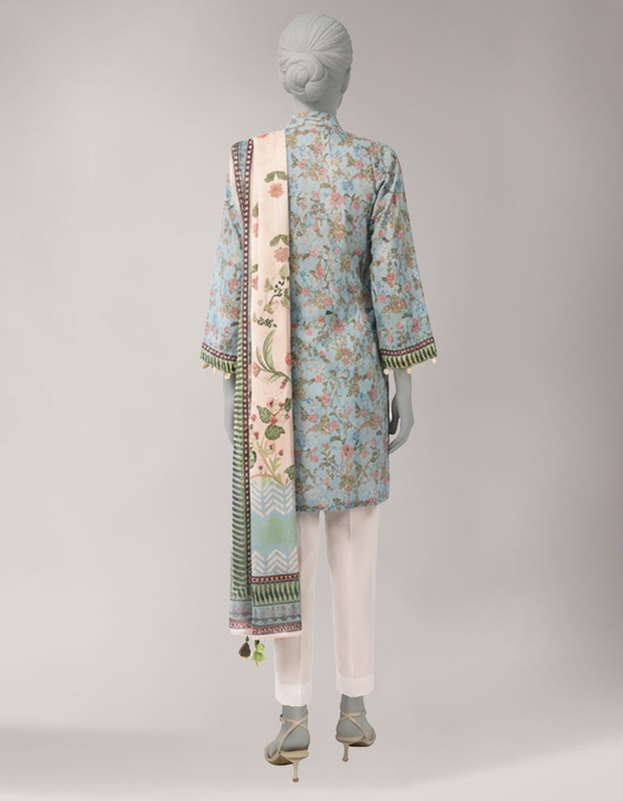 MULTICOLOR LAWN DIGITAL PRINTED UNSTITCHED 2PC