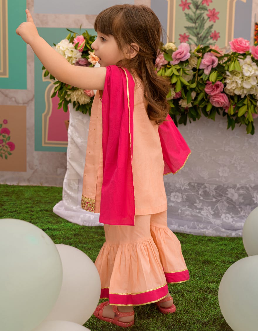 PINK LAWN INFANT 3PC | JIK-S-JGIN-23-045