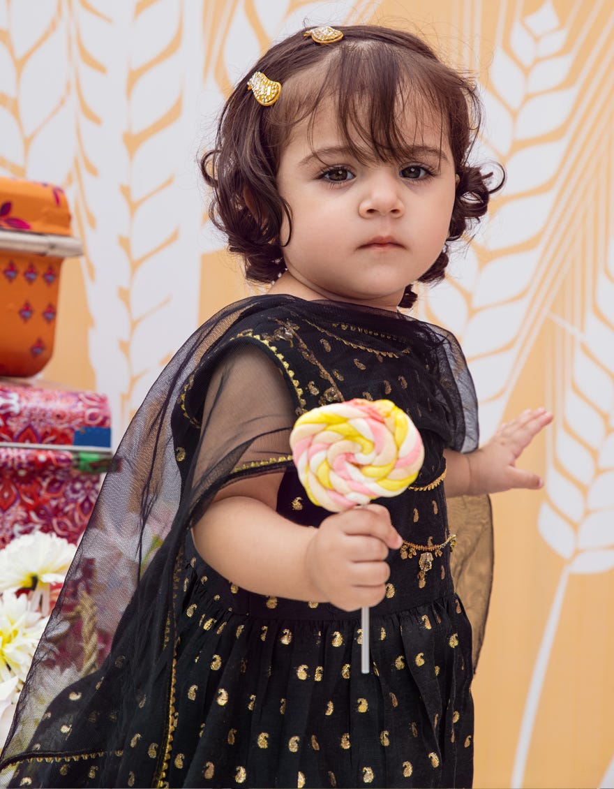 BLACK JACQUARD INFANT 3PC STITCHED | JIK-W-JGIN-23-065