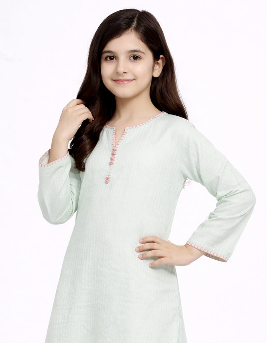 SKY BLUE COTTON DIGITAL PRINTED STITCHED 2PC