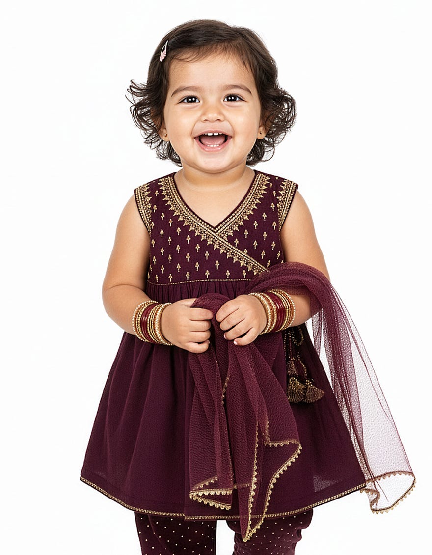 PURPLE LAWN SILK EMBROIDERED STITCHED 3PC