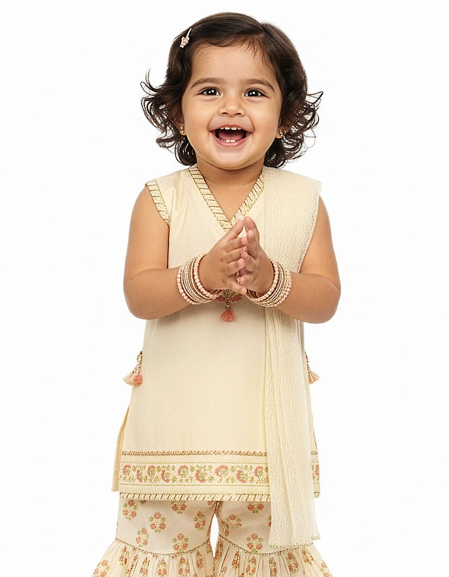BEIGE LAWN SILK EMBROIDERED 3PC STITCHED