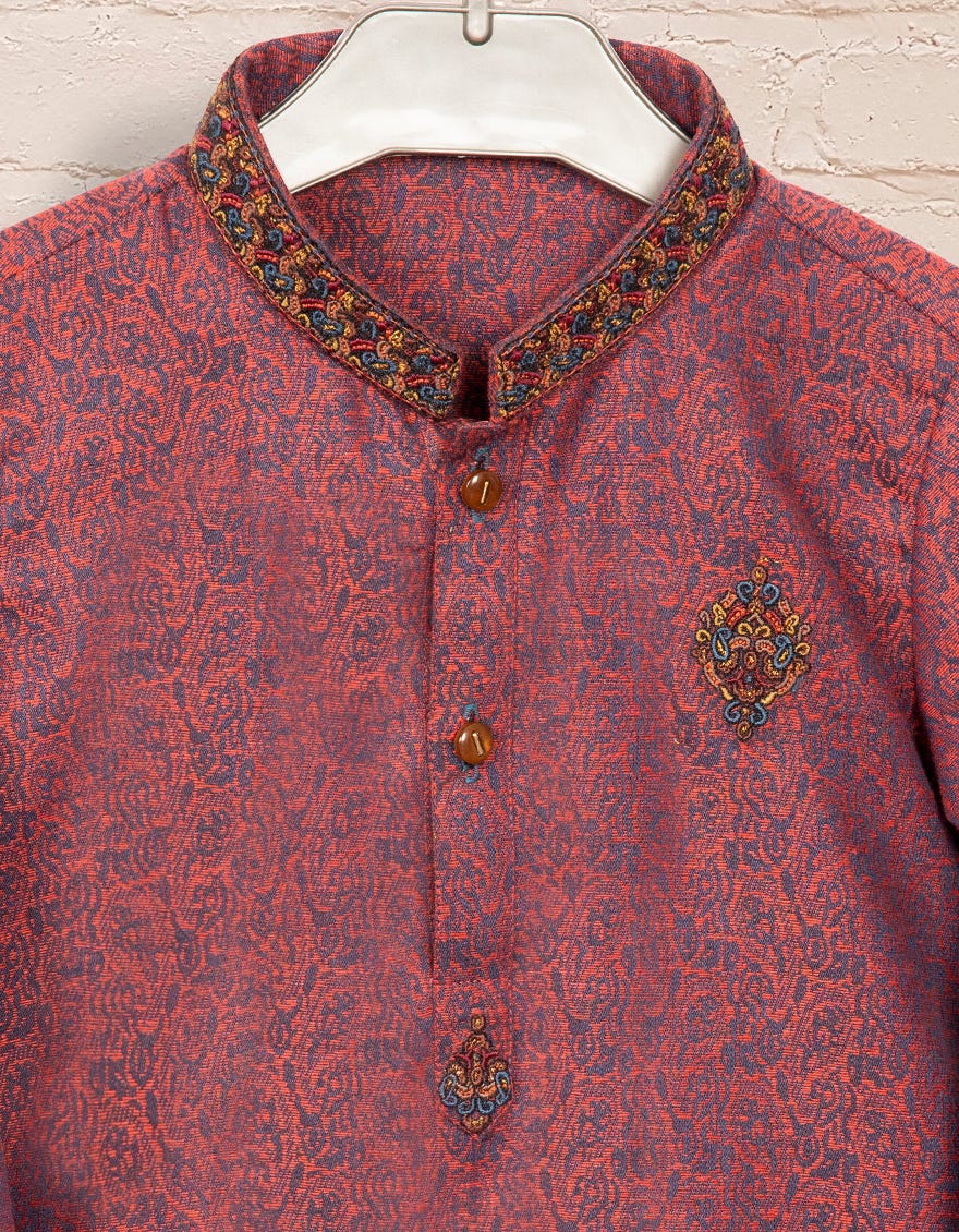 CARROT RED COTTON SPECIAL KAMEEZ SHALWAR | JJIKS-SP-35872