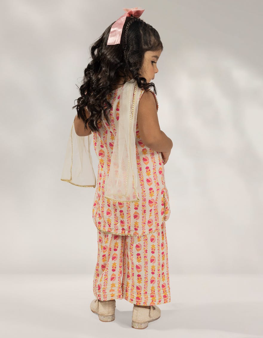 BEIGE LINEN DIGITAL PRINTED 3PC STITCHED