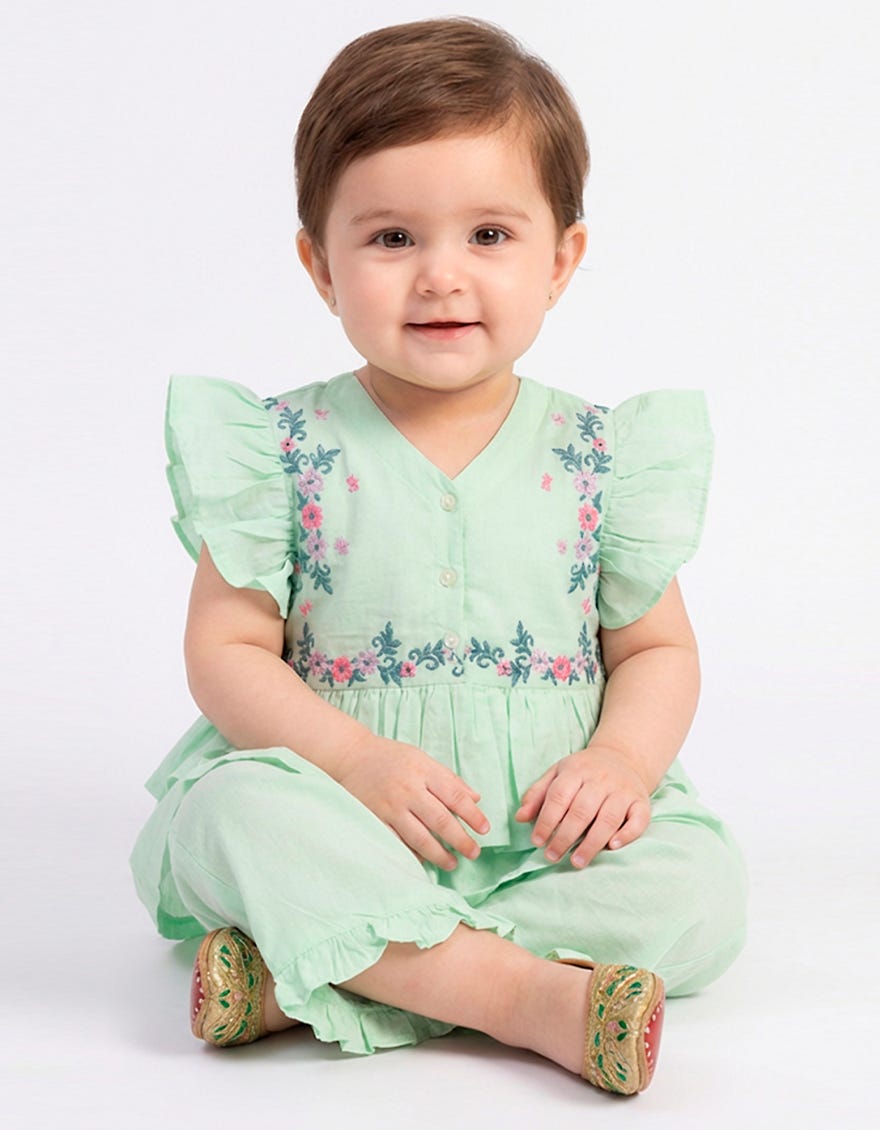 GREEN LAWN EMBROIDERED 2PC STITCHED