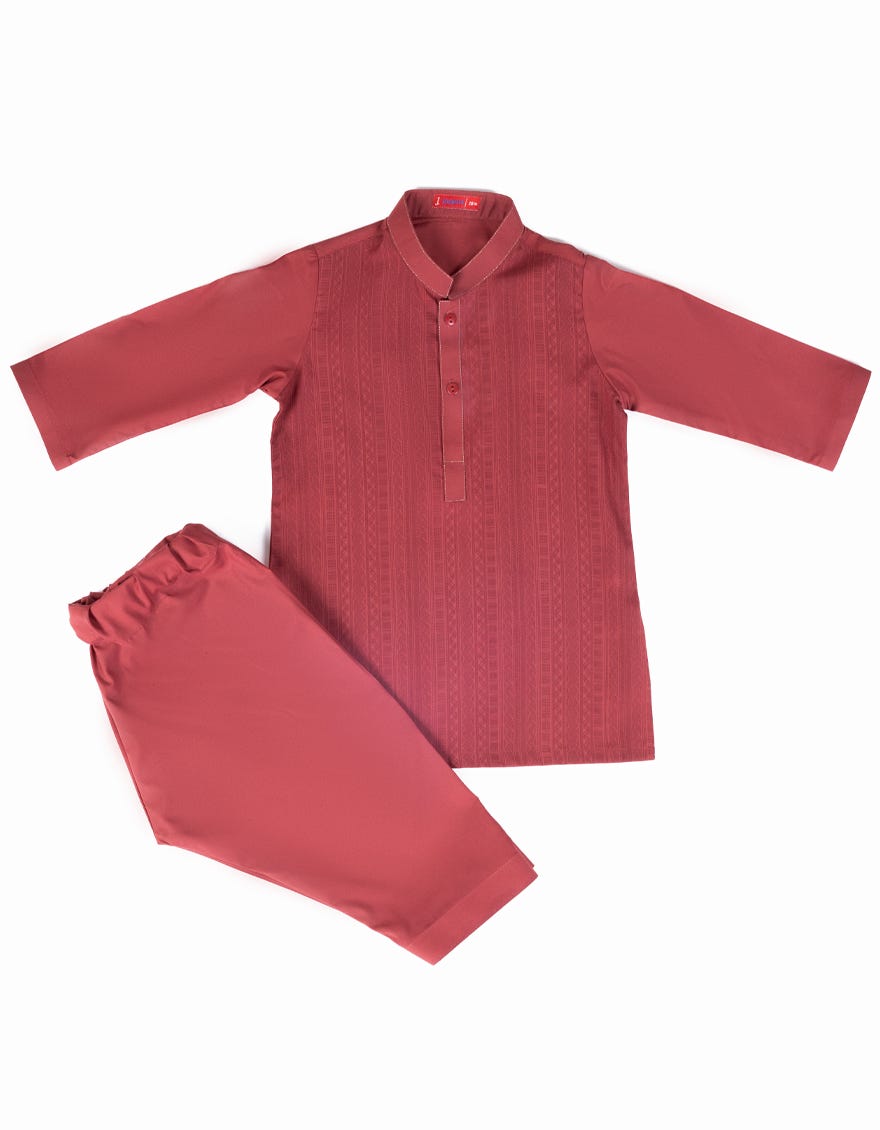 DULL RED BLENDED KAMEEZ SHALWAR | JJIKS-A-34754