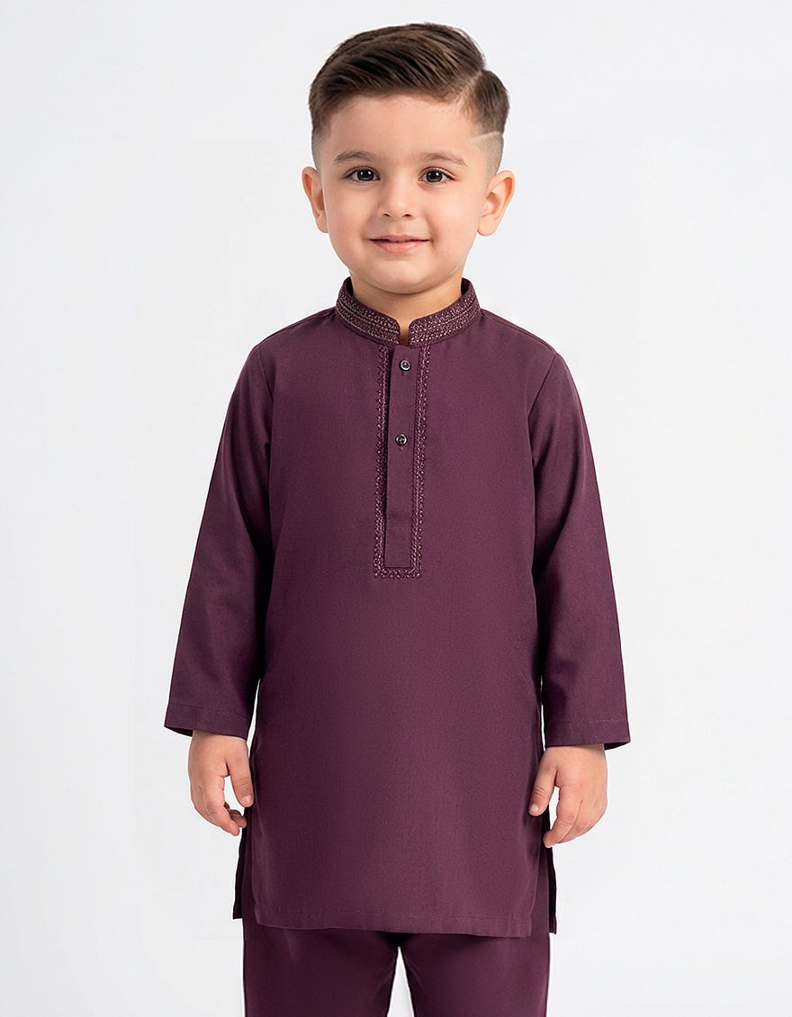 PURPLE SEMI-FORMAL KAMEEZ SHALWAR