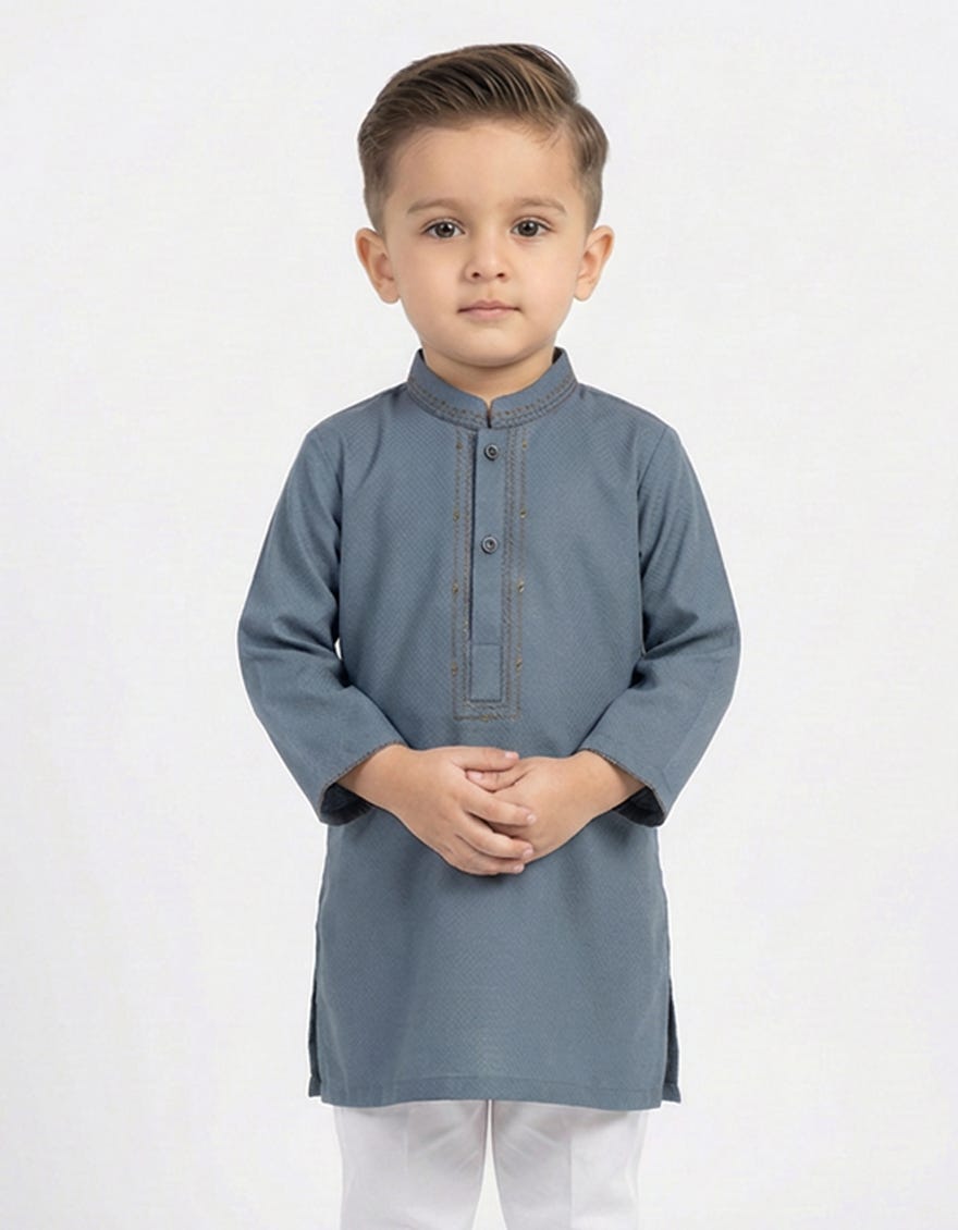 SKY BLUE SEMI-FORMAL KAMEEZ SHALWAR