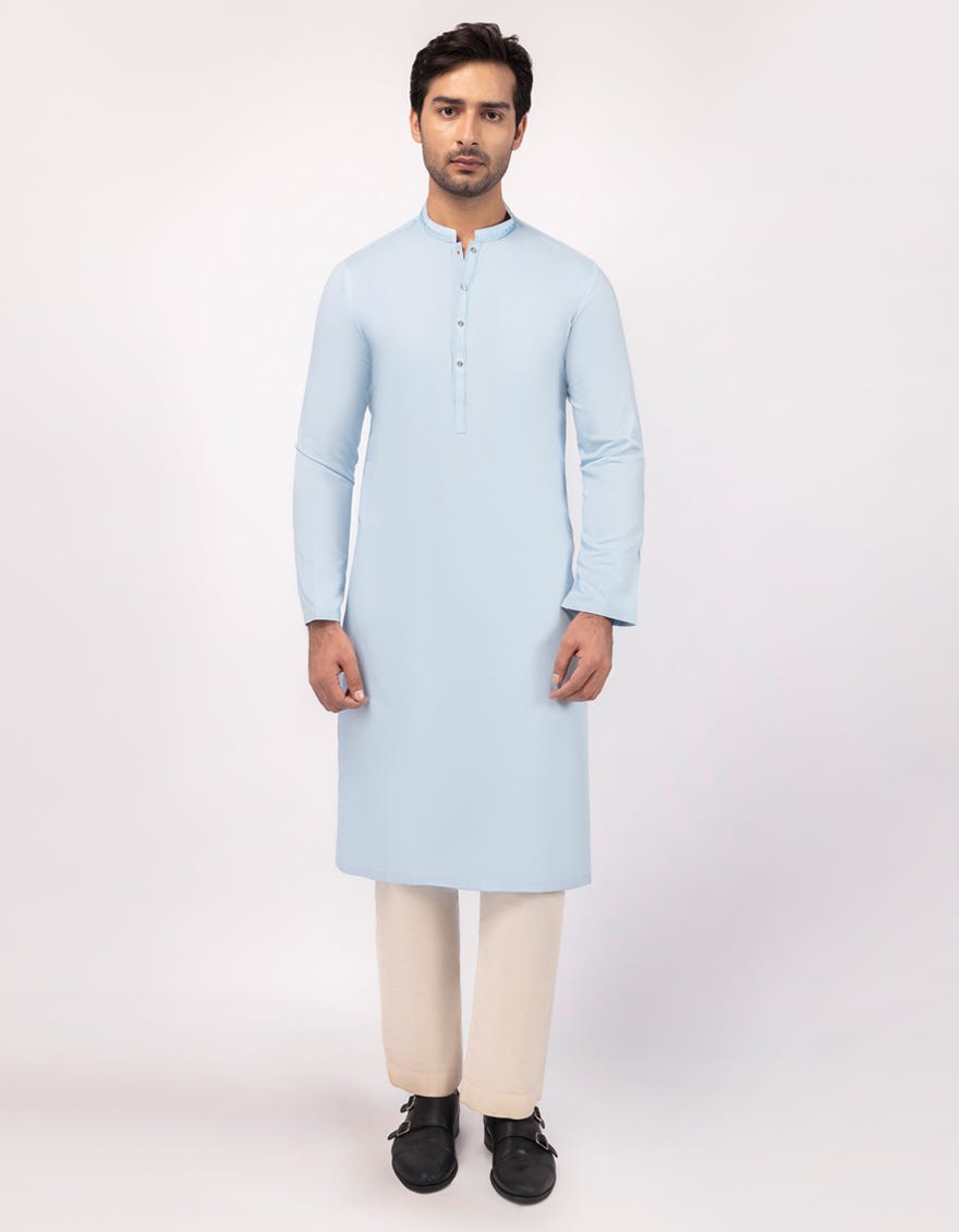 SKY BLUE SEMI-FORMAL KURTA