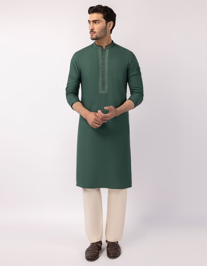GREEN FORMAL KURTA