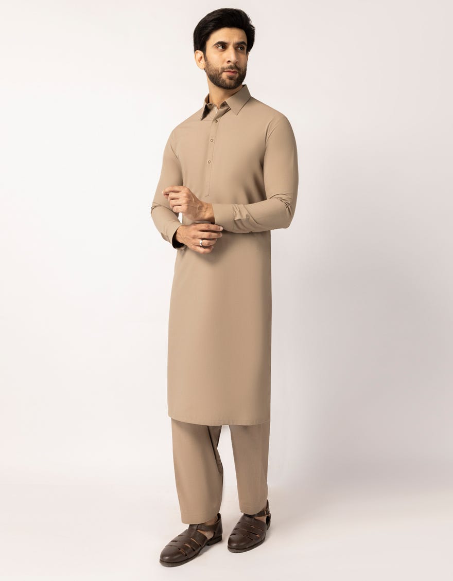 BROWN CASUAL KAMEEZ SHALWAR