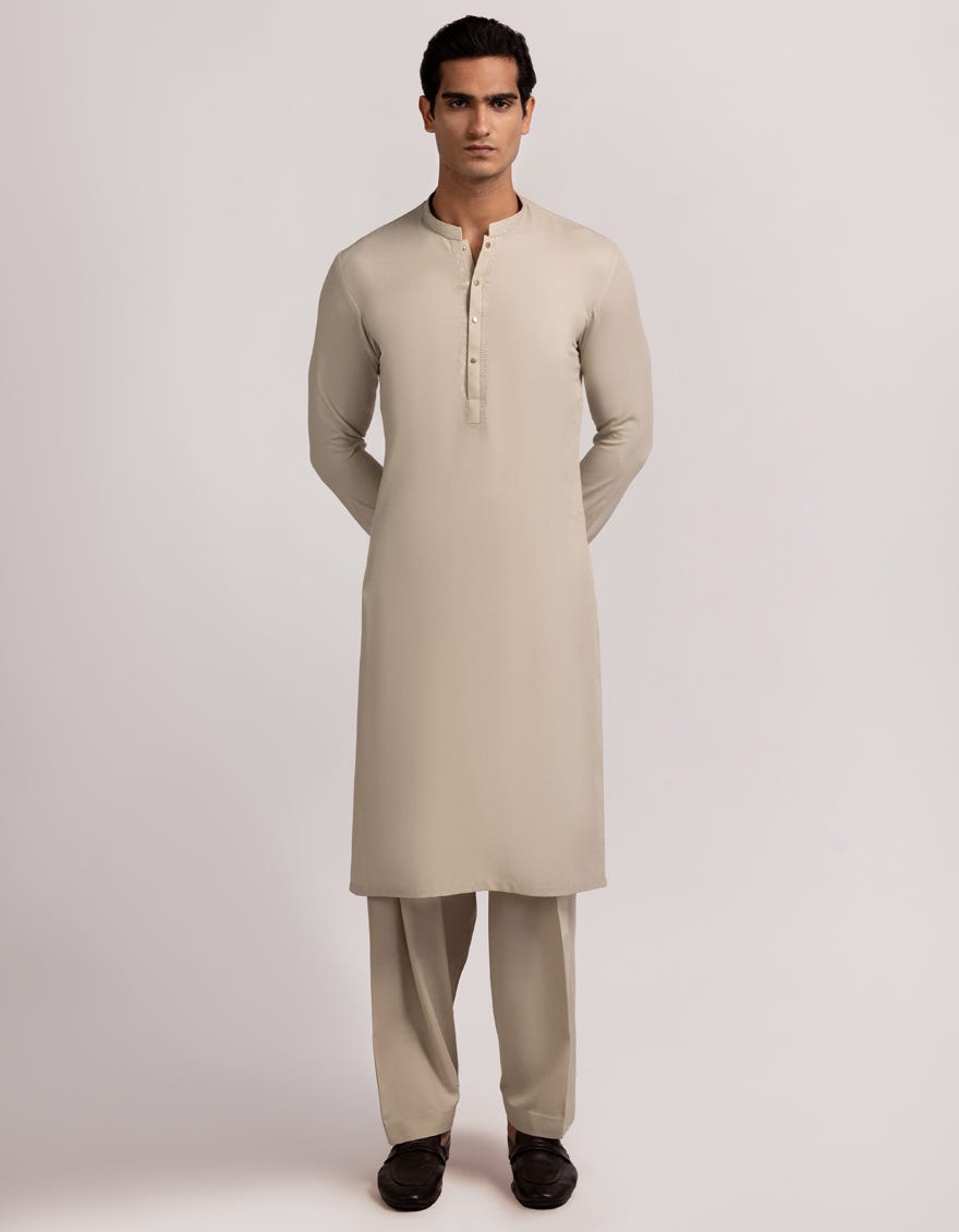 SAND BLENDED SEMI-FORMAL KAMEEZ SHALWAR