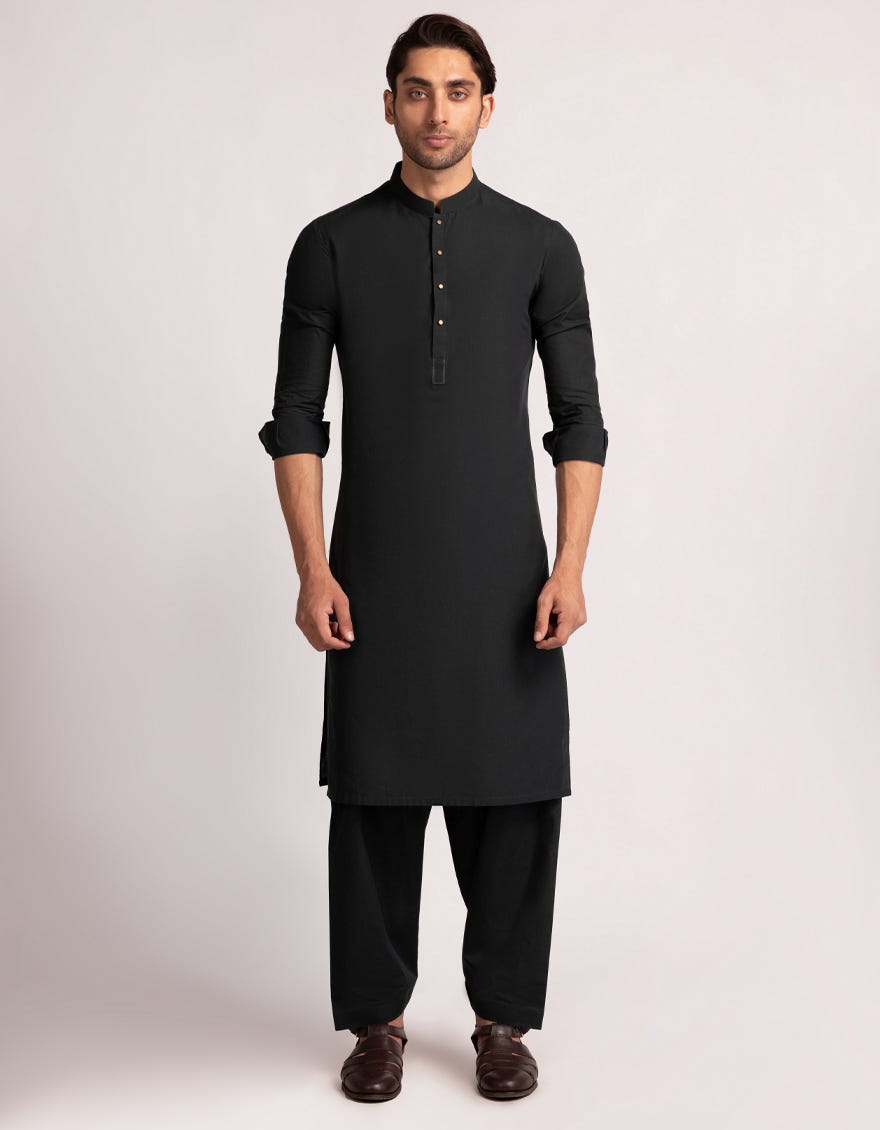 DARK GREEN BLENDED CASUAL KAMEEZ SHALWAR