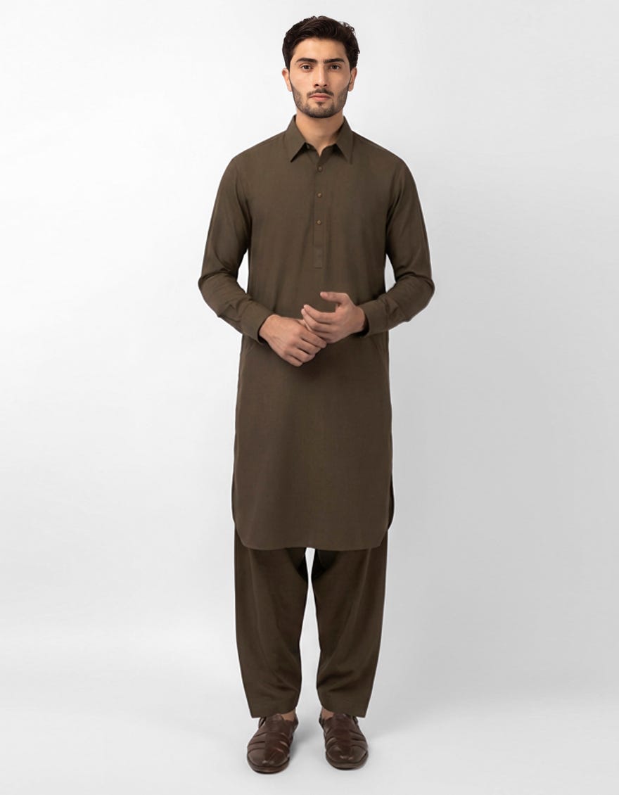 BROWN EXCLUSIVE KAMEEZ SHALWAR