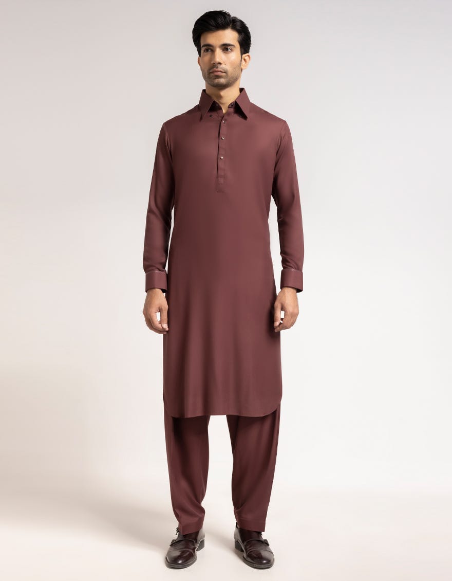 MAROON FORMAL KAMEEZ SHALWAR