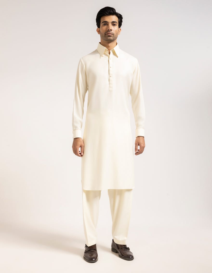 OFF WHITE FORMAL KAMEEZ SHALWAR