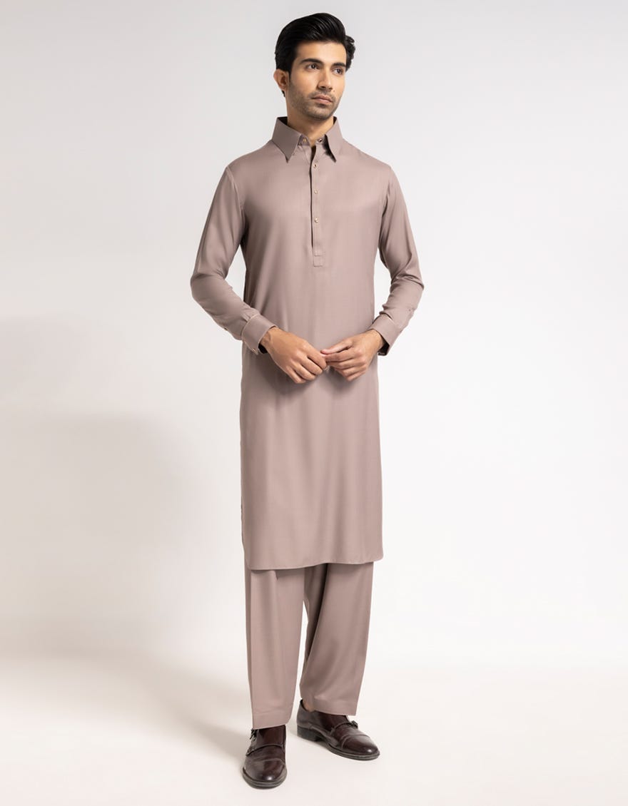 BROWN FORMAL KAMEEZ SHALWAR