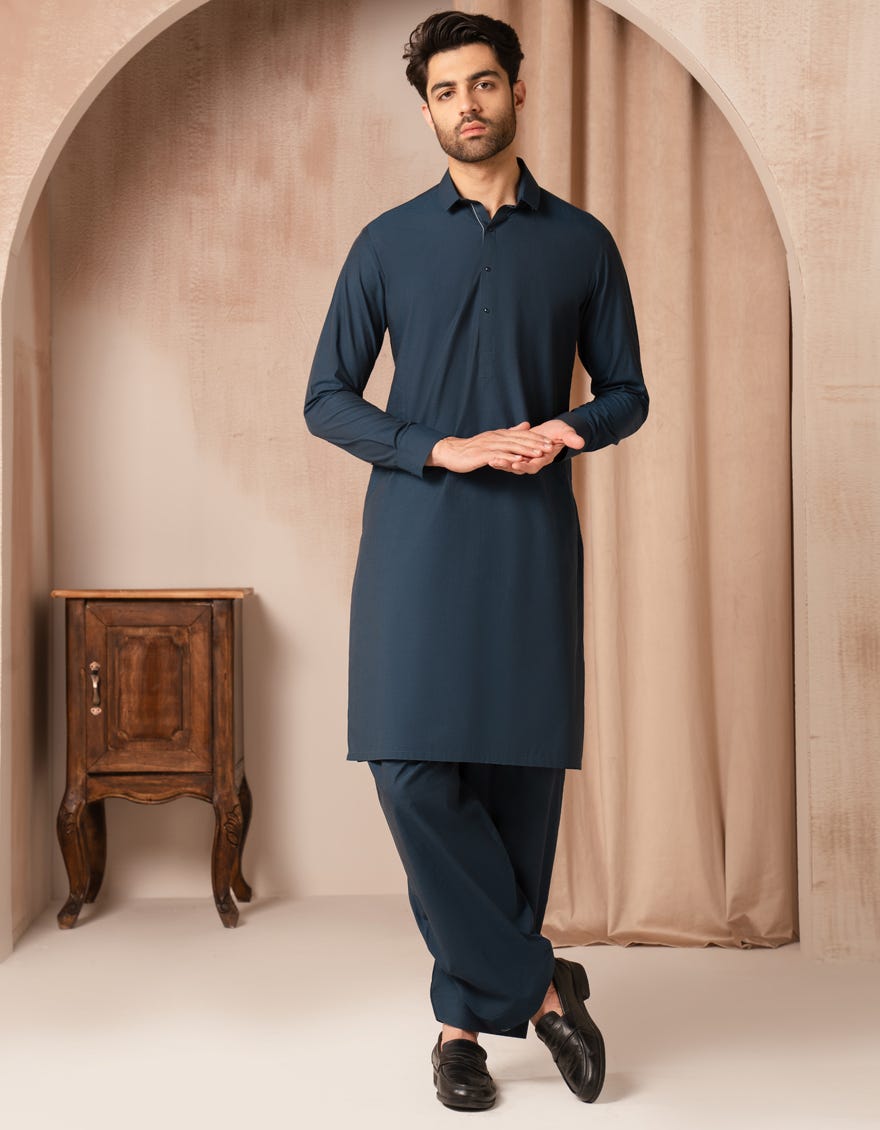 TEAL CASUAL KAMEEZ SHALWAR