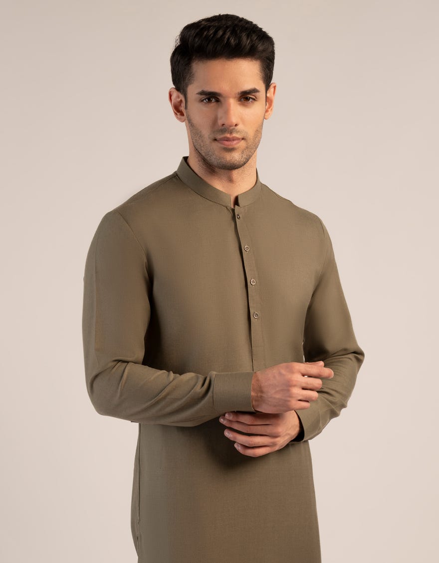 Army Green Unstitched Fabric